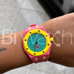 ساعت مچی اودمارپیگه سواچ رویال پاپ Audemars Piguet x Swatch | Royal Pop OTG ROZ به همراه بند مچی